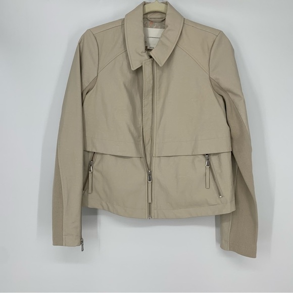 Anthropologie Tan Faux Leather Jacket Size S - Picture 8 of 8